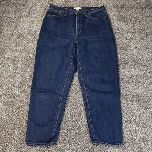 Madewell Women Size 30x27 Baggy Balloon Tapered Jeans Blue Relaxed Fit High Rise